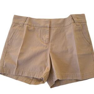 J Crew Womens City Fit Beige Chino Cotton Shorts Size 10